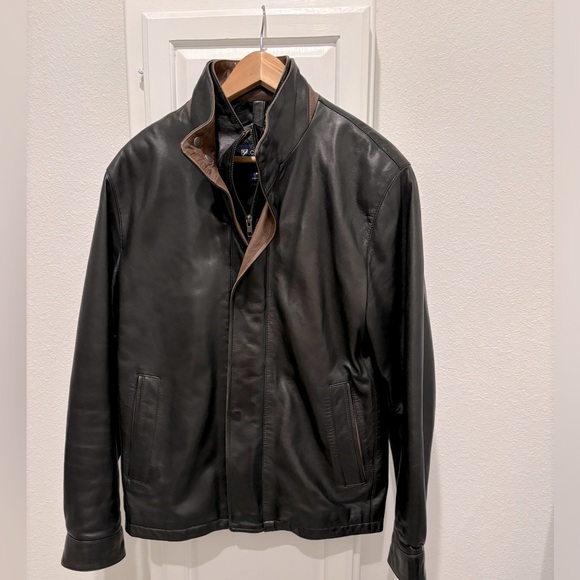 Men’s medium Cremieux Brown Soft Brown Leather Jacket - Picture 1 of 7